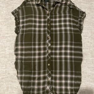 Buffalo David Bitton Olive Plaid Shirt